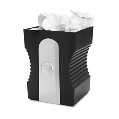 Imagen de Balvi Papelera Sharpener Color Negro de Reciclaje Complemento Ideal para tu Zona Estudio