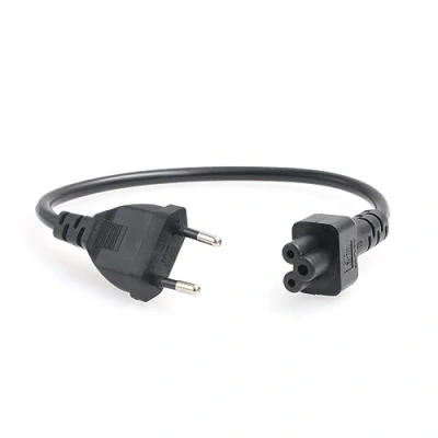 Imagen de HangTon Cable de alimentación Europlug CEE7/16 a IEC320 C5 Mickey Mouse para ordenador portátil (250 V, 2,5 A, 12 pulgadas)