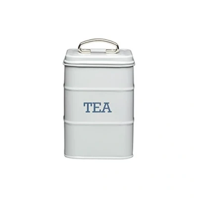 Imagen de KitchenCraft Recipiente para Té Estilo Vintage, Acero Inoxidable, 11 x 17 cm, Latas Café y Azúcar a Juego Disponibles Gris Cool French