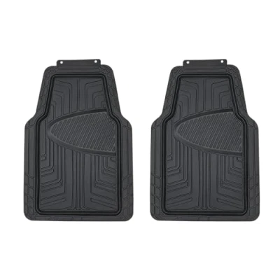 Imagen de Amazon Basics Alfombrilla de goma para coches, todocaminos y camiones hecha todas las estaciones, 2 unidades, Negro
