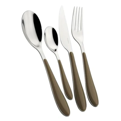 Imagen de BUGATTI GGTA 023F50 Gioia, cubertería 24 Teilig, Acero Inoxidable, Tabaco, 22 x 8 30 cm