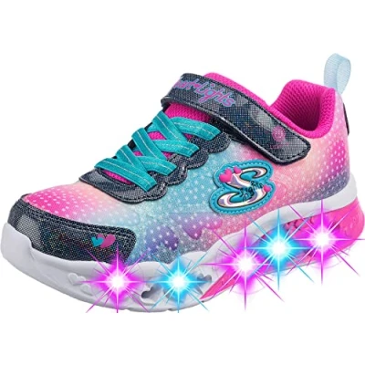 Imagen de Skechers Flutter Heart Lights Simply Love, Zapatillas Niñas, Navy Synthetic Mesh, 28.5 EU