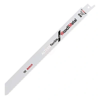 Imagen de Bosch Accessories 5 unidades Hoja de sierra sable S 1122 HF Flexible for Wood and Metal (Longitud 225 mm, accesorio sable)