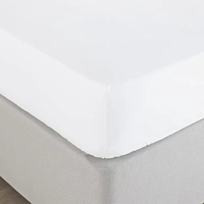 Imagen de Paoletti Sábana Bajera Ajustable de bambú Super King, algodón, bambú, Color Blanco