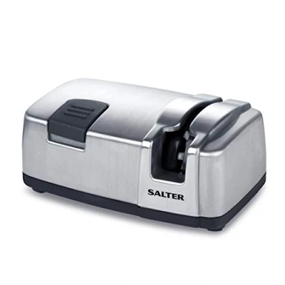 Imagen de Salter Afilador Cocina: la Herramienta eléctrica para afilar Cuchillos Ayuda a Reparar, Restaurar, pulir, cerámica, Gris,