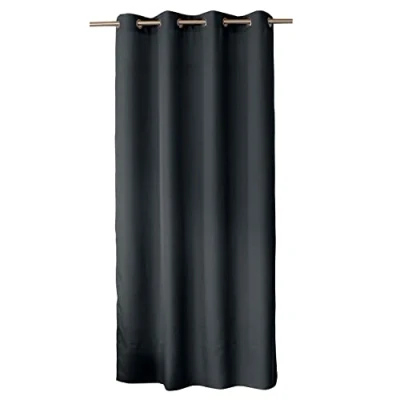 Imagen de ED ENJOY HOME Basic Cortina Decorativa, Poliéster, Gris Oscuro, 140 x 240cm