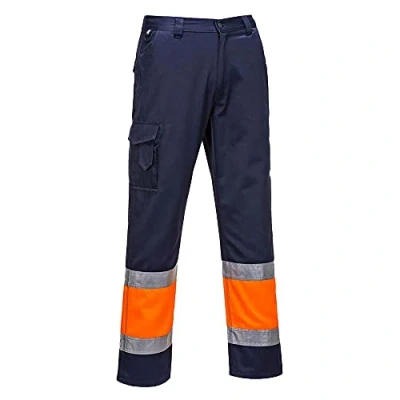 Imagen de Portwest E049ONRL Hi Vis Pantalón de combate (2 tonos), color naranja y azul marino