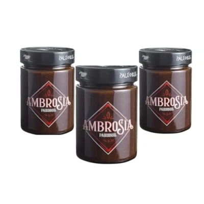 Imagen de PACK 3 X Crema de Cacao y Avellanas saludable Ambrosía Paleobull 300 g