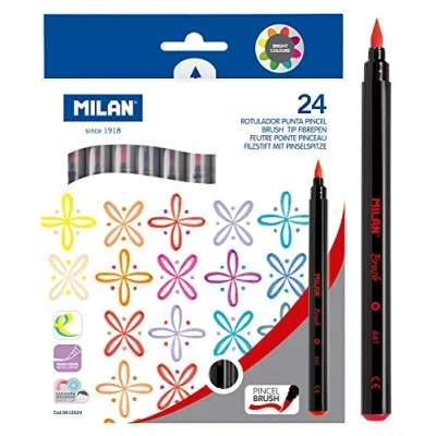 Imagen de MILAN Caja 24 Rotadores Punta Pincel