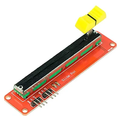Imagen de Podómetro Deslizante con botón de Hilo, Resistencia 10 kΩ, potenciómetro 10k Slide Salida analógica, por Ejemplo, para Arduino
