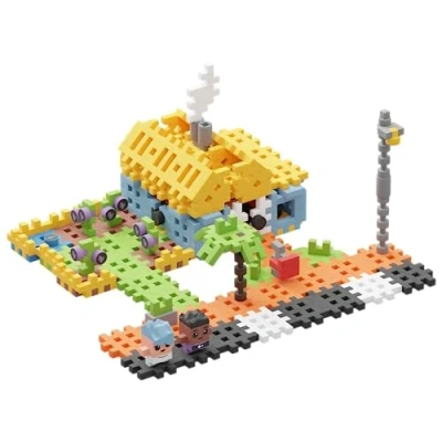 Imagen de Marioinex Bloques de construcción Mini Waffle Casa la Ciudad Set 148 Elementos 2 Figuras Juguetes niños 4 años construccion Piezas Montessori
