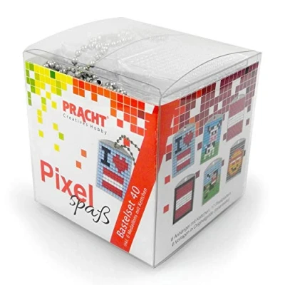 Imagen de Pracht Creatives Hobby Juego de 40 medallones, Llavero, niñas, Ideal como pequeño, Regalo para cumpleaños Infantiles, Color carbón (P90078 63501) , color/modelo surtido