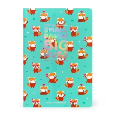 Imagen de Legami cuaderno de rayas mediano, A5, 14,2 x 21 cm, notas con rayas, papel certificado FSC, tema Red Panda