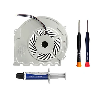 Imagen de ElecGear Ventilador de Refrigeración para PS4 Slim CUH 2xxx Interno CPU Cooling Fan, Reemplazo Enfriamiento, Pasta Térmica, Torx TR8 PH00 Herramienta reparación Playstation 4