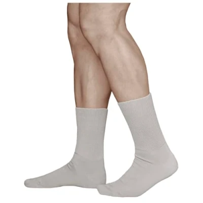 Imagen de vitsocks Calcetines Extra Anchos Diabéticos No Aprietan Hombre (3 PARES) Pies Hinchados, gris, 39 41