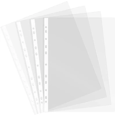 Imagen de Grafoplás Bolsa 10 Fundas Plastico A4 Transparente Cristal Polipropileno Calidad Galga Extra Lomo Reforzado 11 Taladros Perfectas para Proteger Documentos de Oficina y Escolares