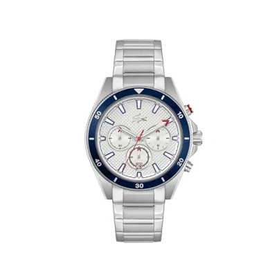 Imagen de Lacoste Reloj Cronógrafo de Cuarzo para Hombre Colección MAINSAIL Collection con Correa en Acero Inoxidable Plateada 2011360