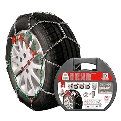 Imagen de RD9 Cadenas de nieve metálicas mm, talla Nº 70, set 2 uds, guantes incluidos