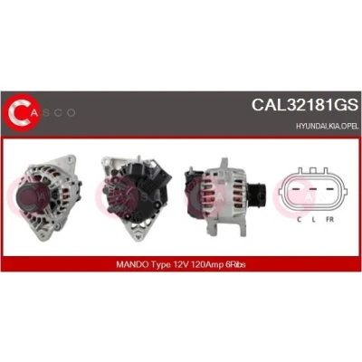 Imagen de CASCO CAL15206AS Alternador 12V 120A CITROËN: Berlingo / First I, Xsara Hatchback, Jumpy I Furgoneta, PEUGEOT: 406 Berlina