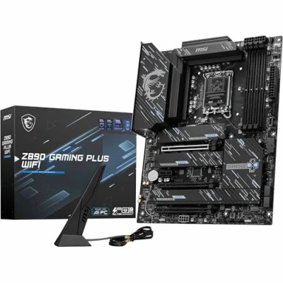 Imagen de MSI Z890 Gaming Plus WiFi Motherboard, ATX Compatible con procesadores Intel Core Ultra (Serie 2), LGA 1851 DDR5 Memory Boost 9200+MT/s OC