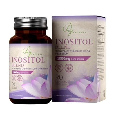 Imagen de HN Myo Inositol 1000mg Acido Folico 200mg &amp; Cromo 100mg 90 Cápsulas Veganas Para Apoyar la Salud General de Mujer Hecho en Instalaciones con Licencia ISO Sin Gluten, OGM o Lácteos