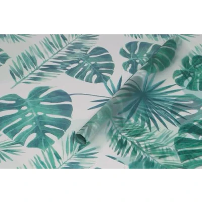 Imagen de d c fix Lámina para Ventanas Diseño Floral Tropicano Adhesión Estática 45 cm x 1,5 m Opaca con Protección UV de Privacidad Plantas y Palmeras Sin Adhesivo