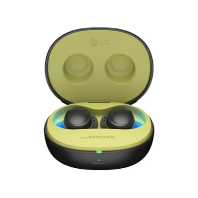 Imagen de LG Electronics Tone Free Fit DTF7Q Auriculares intraurales Bluetooth, con Sistema Meridian, ANC cancelación Activa de Ruido y UVnano+, Negro