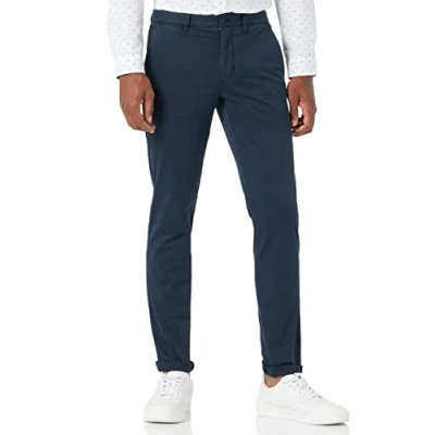 Imagen de Tommy Hilfiger Hombre Pantalón Bleecker TH Flex Satin Gmd Chino, Azul (Desert Sky), 33W / 29L
