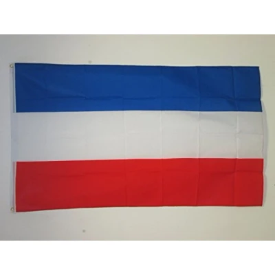 Imagen de AZ FLAG Bandera República Federal de Yugoslavia 90x60 cm Yugoslava 100% Poliéster Con Ojales Metal integrados 50g Colores Vivos Y Resistente A La Decoloración