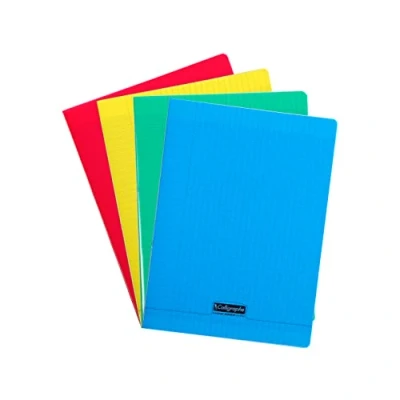Imagen de Clairefontaine 8000 Polypro cuaderno 96 páginas, cuadrícula grande protectora plástico 90 G A4, color aleatorio