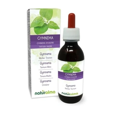 Imagen de Gymnema (Gymnema sylvestre o Marsdenia sylvestris) hojas Tintura Madre sin alcohol Naturalma Extracto líquido gotas 120 ml Complemento alimenticio Vegano