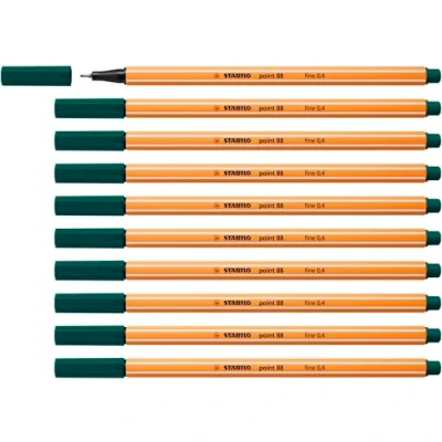 Imagen de Rotulador stabilo punta de fibra point 88 verde pino 0,4 mm