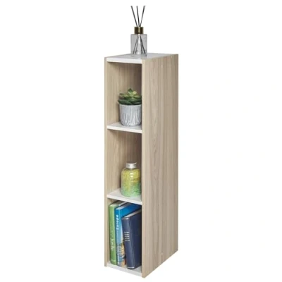 Imagen de Iris Ohyama Estantería Espacio Ahorrador de 3 Niveles Delgado, Marrón Claro, Ajustable, Multiuso, Modular, para Sala, Oficina, Habitación, Organizadora, Librería, Montaje Fácil, UB 9020