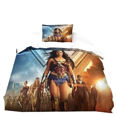 Imagen de Juego de Ropa Cama Infantil, 2 Piezas, Funda Almohada 80 x cm + nórdica 135 200 cm, para niñas y niños