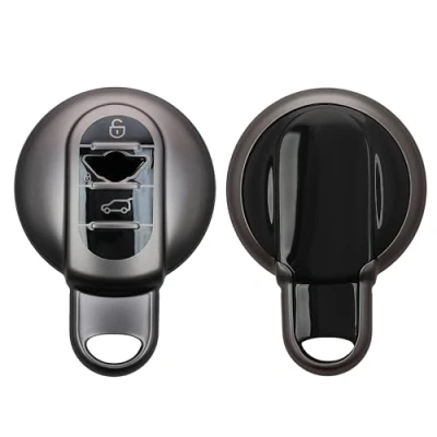 Imagen de kwmobile Carcasa para Mando Compatible con Mini Llave de Coche Smart Key 3 Botones Funda Llaves TPU Negro Mate/Negro