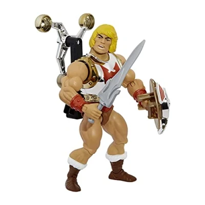 Imagen de Masters of the Universe Origins He Man puño volador Deluxe figura de acción, muñeco articulado juguete (Mattel HDT22)