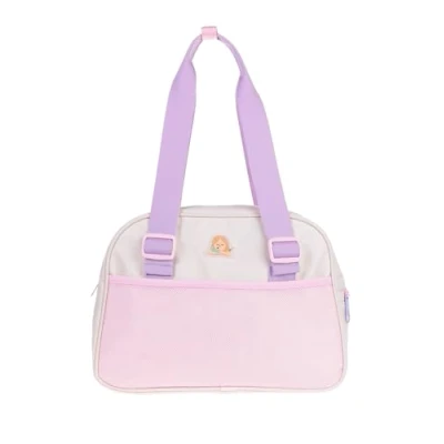 Imagen de Enfermera en Apuros® Bolso Deportivo Everyday Cotton Candy Rosa y Beige, Nylon Impermeable, Asas Regulables, Múltiples Compartimentos, Interior con Forro para sanitarias