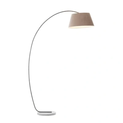 Imagen de BRILLIANT lámpara Brok bow de pie 2.0m marrón/gris 1x A60, E27, 60W, adecuado para lámparas estándar (no incluidas) Escala a ++ E Giratorio con interruptor pie/cabeza
