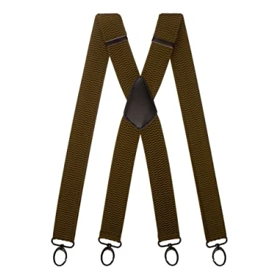 Imagen de Olata Tirantes Anchos Resistentes Multiusos En Forma De X Con Clips Mosquetón 4 cm. Verde Oliva (Clips Negros)