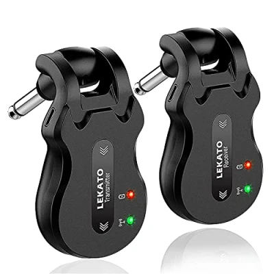 Imagen de LEKATO Sistema de guitarra inalámbrico 5,8 GHz, receptor transmisor audio digital 4 canales