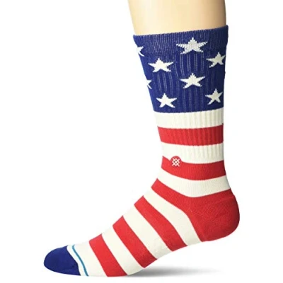 Imagen de Stance Sock The Fourth ST Crew Calcetines, Red, Medium para Hombre