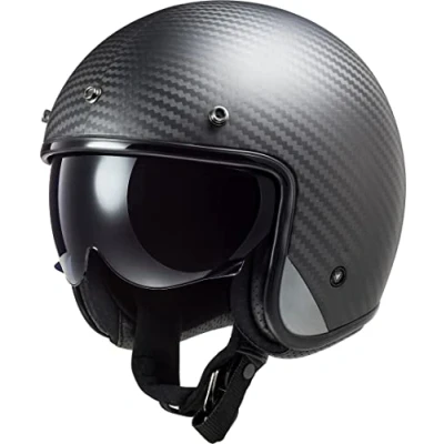 Imagen de LS2 Bob Casco Moto, Unisex, Solid Mat Carbon, XXL
