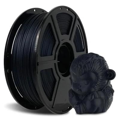 Imagen de FLASHFORGE filamento PLA de fibra carbono 1,75 mm, impresora 3D reforzado con carbono, bobina 1 kg, precisión dimensional +/ 0,02 alta resistencia y