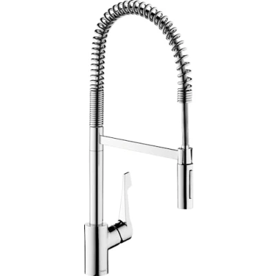 Imagen de hansgrohe Cento grifo de cocina con ducha extraíble, 2 tipos chorro, mezclador monomando cocina, fregadero caño giratorio, cromo, 14806000