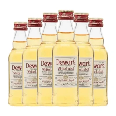 Imagen de Whisky Blended Dewar&#039;s White Label Botellín Miniatura 5 cl (Caja de 6 cl)