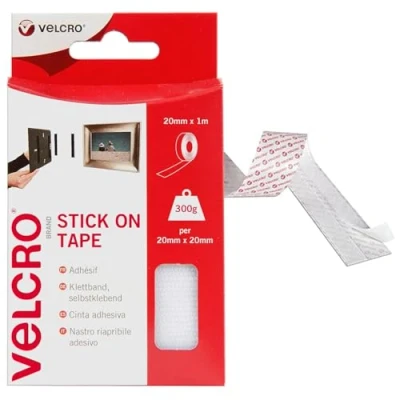 Imagen de VELCRO Brand Cinta adhesiva 20mm x 1m Blanco