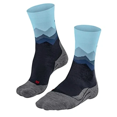 Imagen de FALKE TK2 Explore Crest W SO lana hilo funcional anti ampollas gruesa 1 par, Calcetines para senderismo Mujer, Azul (Navy 6162), 35 36