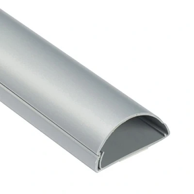 Imagen de D Line Maxi 1M5025A, Canaletas decorativas para cables de TV, Una solución cómoda que organiza y cubre los TV en la pared 50 x 25 mm 1 metro longitud con efecto aluminio