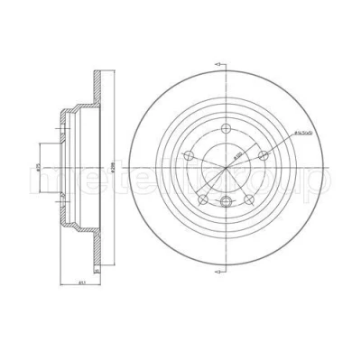 Imagen de METELLI Disco de freno BMW: 5 Berlina 10,0mm 75,0mm macizo barnizado 23 0397C 34211163669,34211163835,34211164129,34216767049 Discos