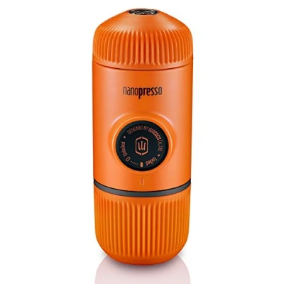 Imagen de WACACO Nanopresso Cafetera Espresso Portátil, Versión Mejorada de Minipresso, 18 Bar Presión, Viaje Extra Pequeña, Operada Manualmente, Naranja
